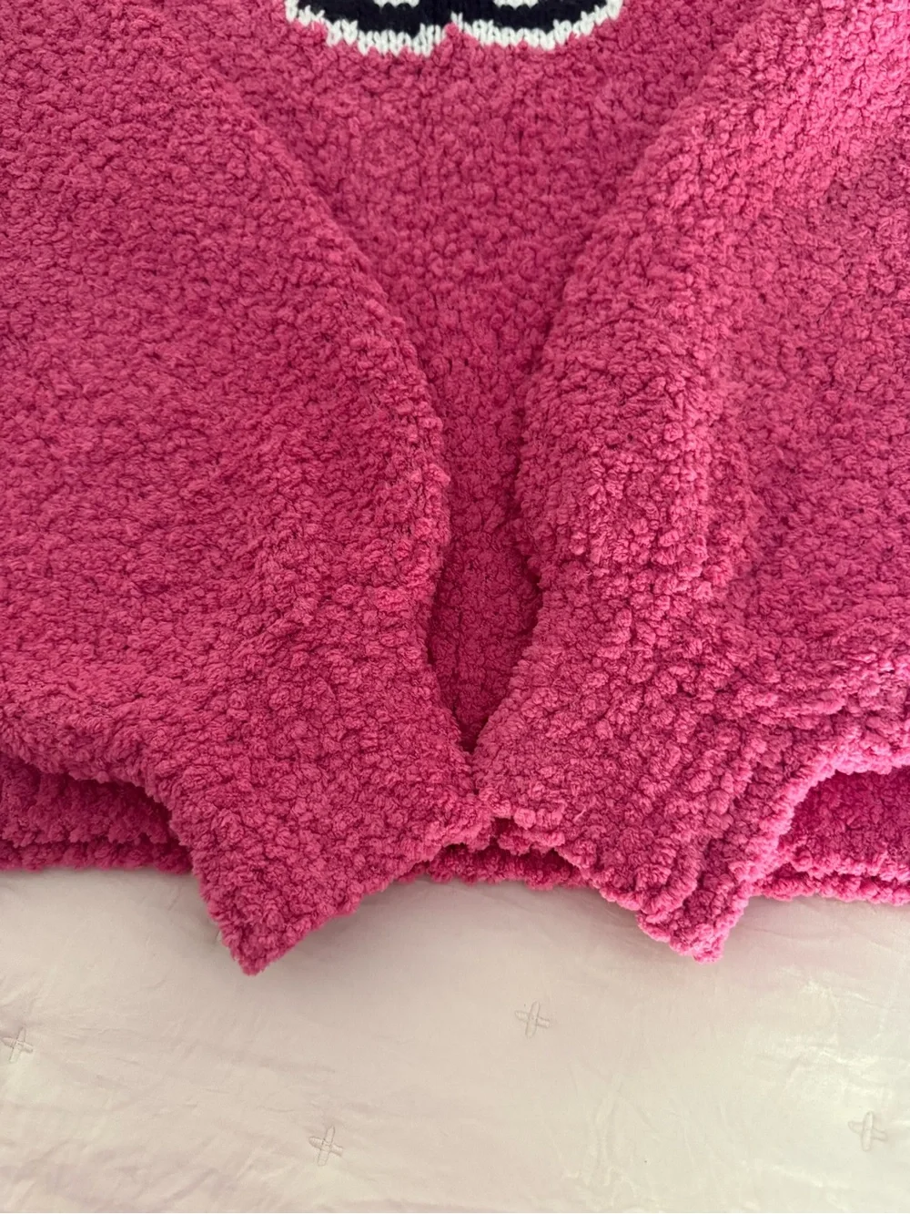 Women Wool Pink Logo Crewneck Sweater - Picture 7 of 8